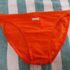 NWOT VINTAGE ARENA 1" SWIM BRIEF, ORANGE, SIZE 36"